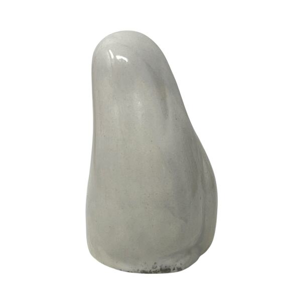 White Glazed Ceramic Virgin Mary and Baby Jesus Figurine 4" Tall - Picture 5 of 9